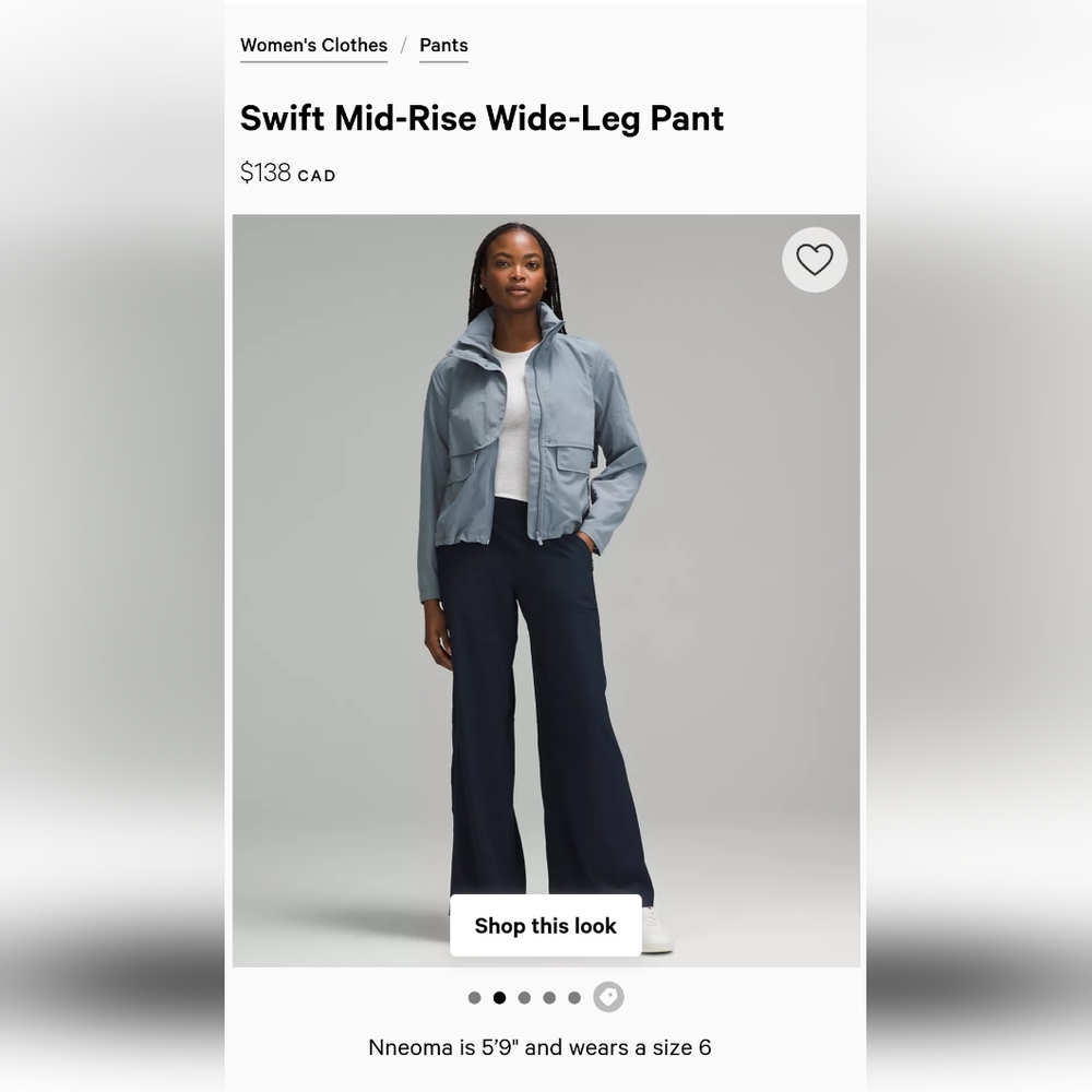 Swift Mid-Rise Wide-leg pant